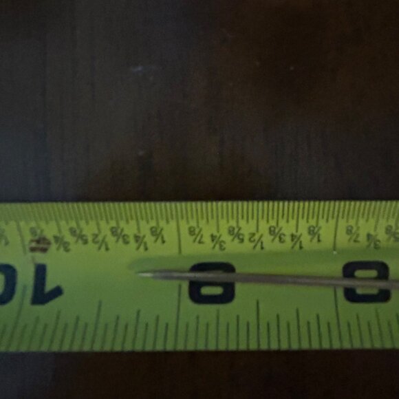 Antique Art Nouveau Hat Pin Black Enamel On Copper 1900s Geometric Design 9 Inch - Picture 14 of 14